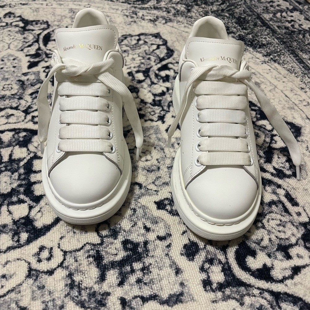 Alexander McQueen Ivory Lace-Up Sneakers